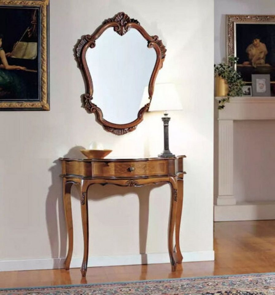 JVmoebel Konsolentisch Eleganter Brauner Konsolentisch Spiegel Klassisch Schlafzimmer Set (2-St., Konsolentisch + Spiegel), Made in Europa von JVmoebel