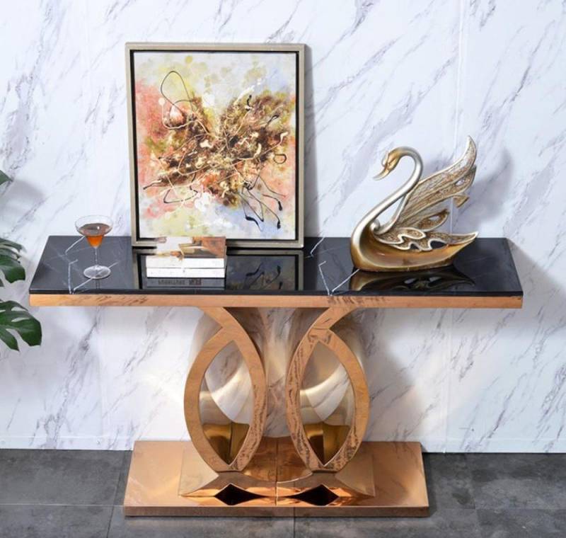 JVmoebel Konsolentisch Eleganter Konsolentisch aus Holz mit goldenen Akzenten, Made in Europa JVmoebel Konsolentisch Eleganter Konsolentisch aus Holz mit goldenen Akzenten, Made in Europa von JVmoebel