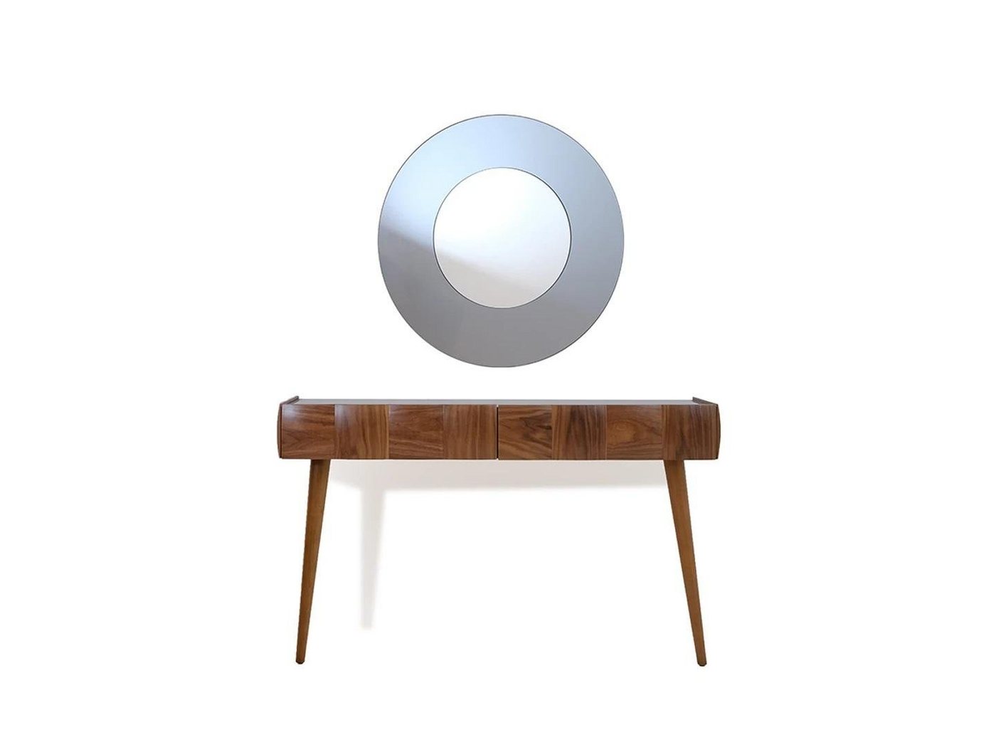 JVmoebel Konsolentisch Eleganter Konsolentisch mit Spiegel für luxuriöses Wohnzimmer (2-St., Konsolentisch + Spiegel), Made in Europa von JVmoebel