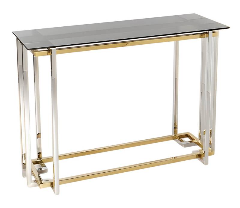 JVmoebel Konsolentisch Eleganter goldener Konsolentisch aus Metall und Glas, Made in Europe von JVmoebel