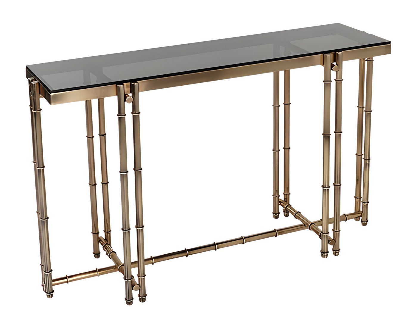 JVmoebel Konsolentisch Goldener Konsolentisch aus Metall und Glas im eleganten Design, Made in Europe von JVmoebel