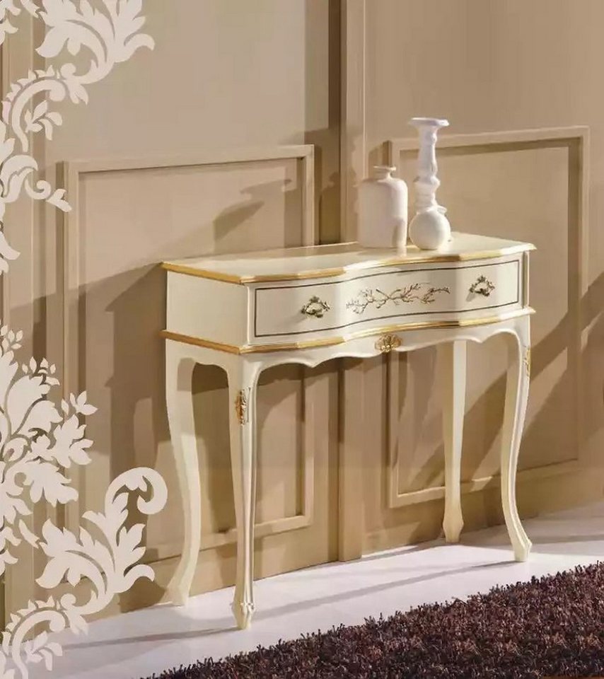 JVmoebel Konsolentisch Klassischer Beistelltisch aus Holz für das Schlafzimmer in Weiß, Made in Europa JVmoebel Konsolentisch Klassischer Beistelltisch aus Holz für das Schlafzimmer in Weiß, Made in Europa von JVmoebel