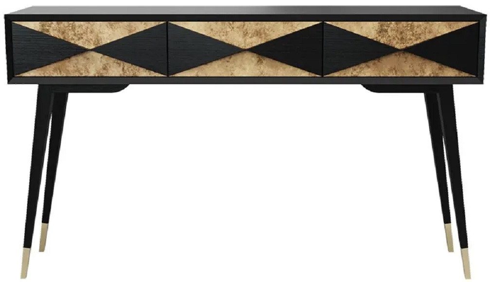 JVmoebel Konsolentisch Konsole Abstelltisch Holz in Schwarz und Goldton, Made in Europa JVmoebel Konsolentisch Konsole Abstelltisch Holz in Schwarz und Goldton, Made in Europa von JVmoebel