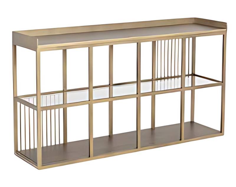 JVmoebel Konsolentisch Konsolentisch Regal Offene Kommode 140x80cm Schrank Metall Glas, Made in Europe von JVmoebel