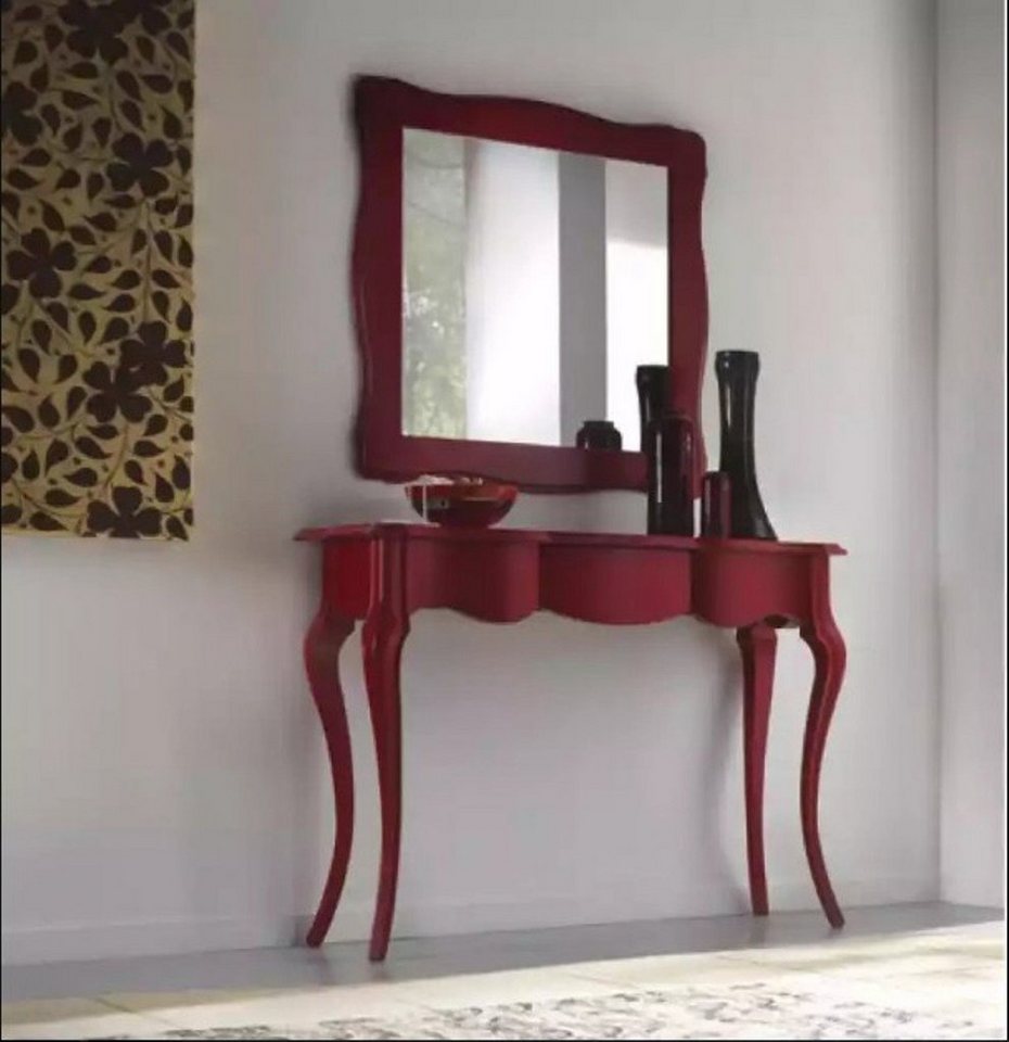 JVmoebel Konsolentisch Konsolentisch Spiegel Sideboard Set Holz Italienische Möbel Stil 2tlg. (2-St., 1x Konsole + 1x Spiegel), Made in Europa von JVmoebel