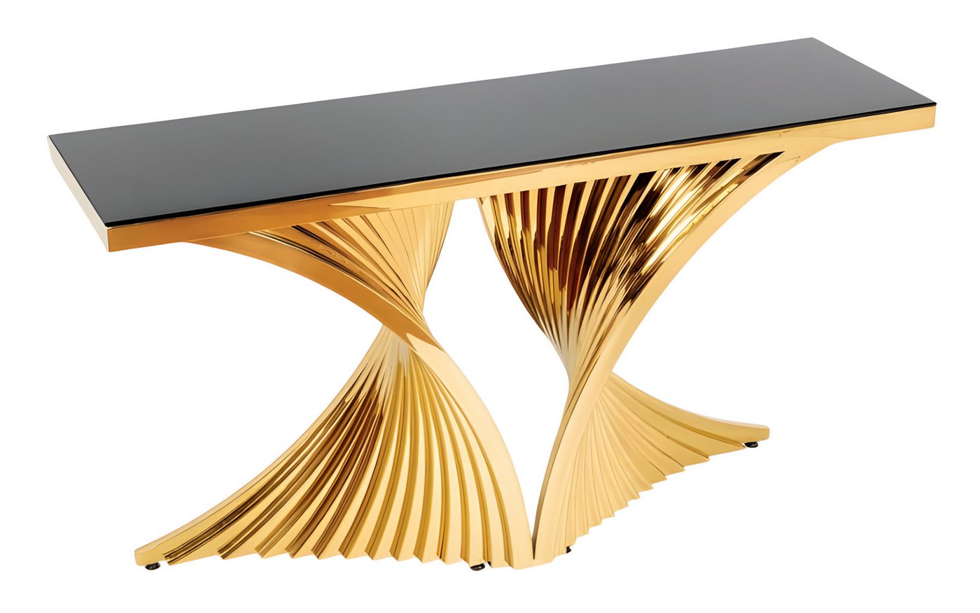 JVmoebel Konsolentisch Konsolentisch aus Holz in Gold modern eleganter Design, Made in Europe von JVmoebel