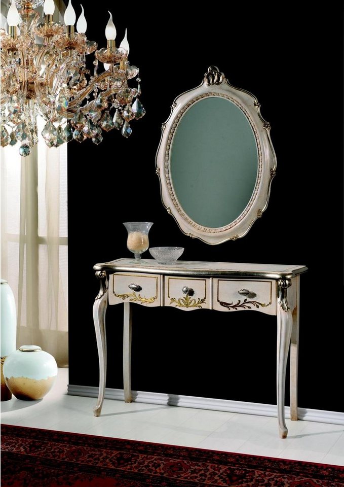 JVmoebel Konsolentisch Möbel Barock Luxus Konsolentisch Wandtisch Tisch Weiß Klassischer Holz 106 cm von JVmoebel