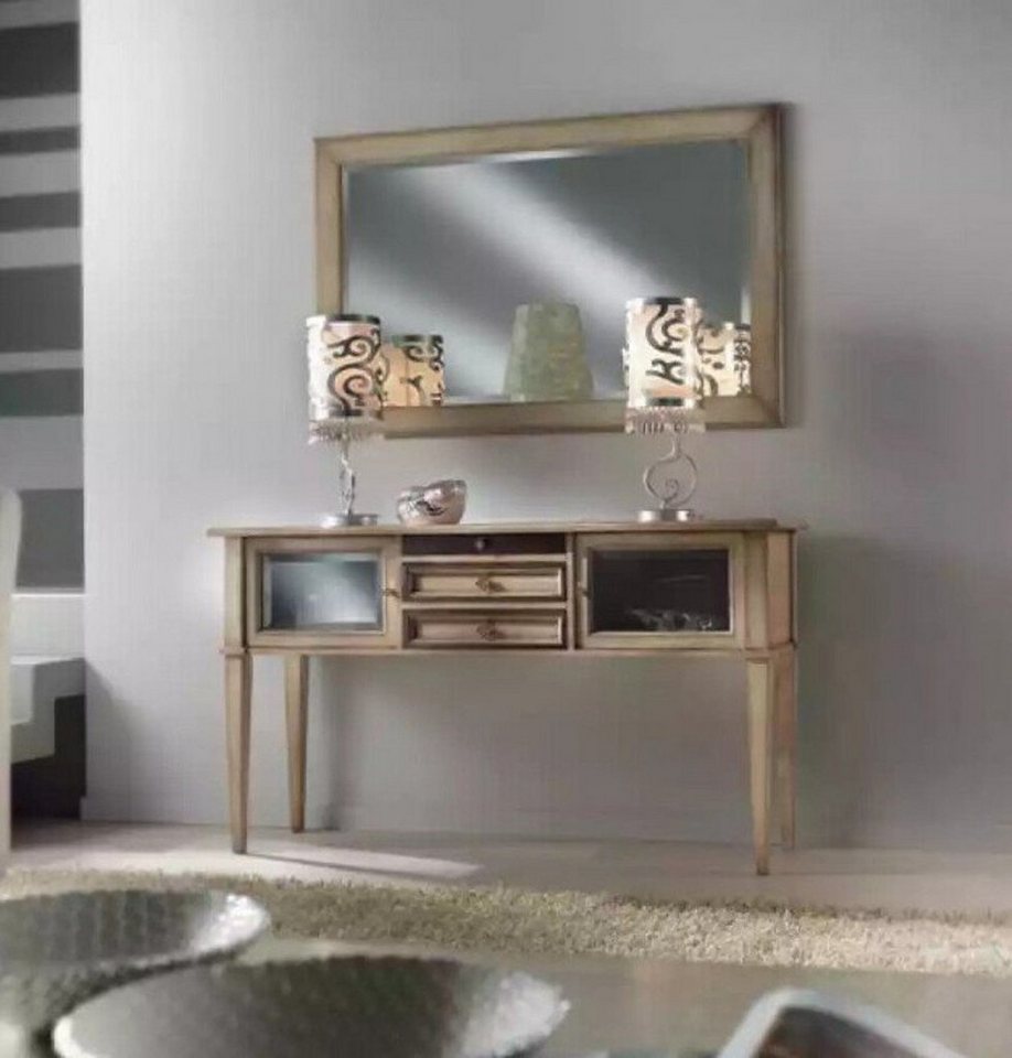 JVmoebel Konsolentisch Schminktisch Spiegel Konsolen Design Möbel Luxus Kommode Holz Set (2-St., 1x Konsole + 1x Spiegel), Made in Europa von JVmoebel