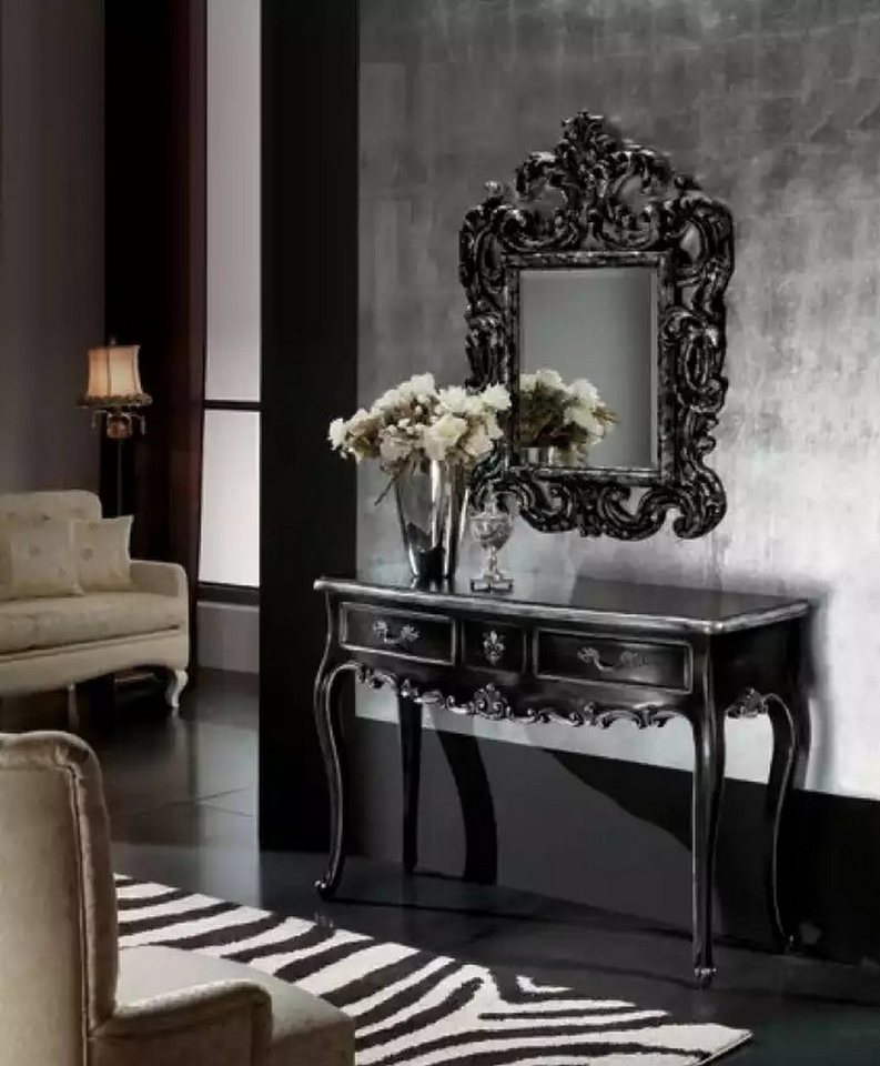 JVmoebel Konsolentisch Spiegelschrank im klassischen Luxusdesign aus massiver Eiche (2-St., 1x Konsole + 1x Spiegel), Made in Europa von JVmoebel
