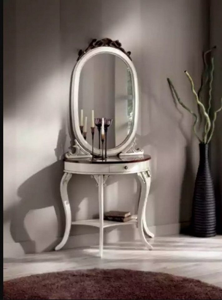 JVmoebel Schminktisch Tisch Klassische Konsole Spiegel Schminktisch Schlafzimmer 2 tlg. (2-St., 1x Konsole + 1x Spiegel), Made in Europa von JVmoebel