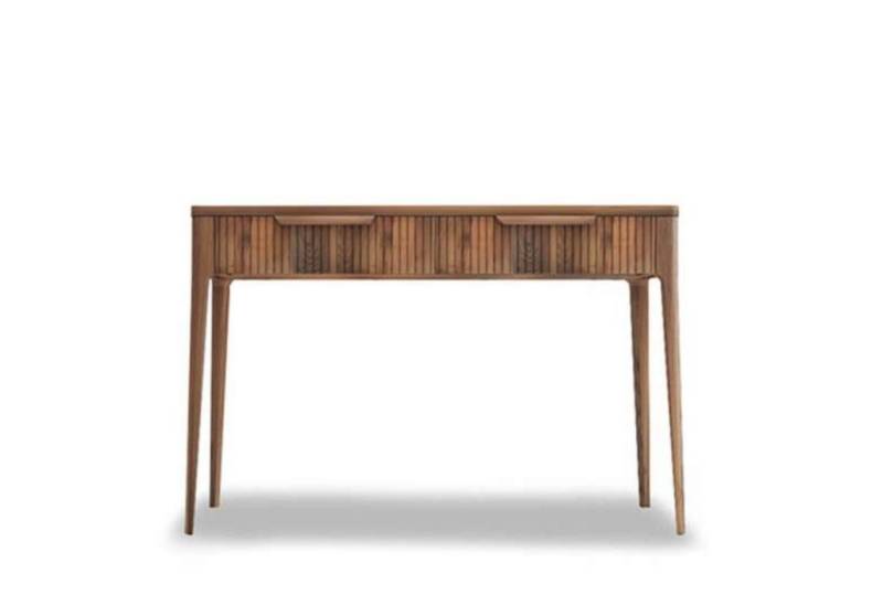 JVmoebel Konsolentisch Walnuss Konsolentisch mit schwarzem Marmor - Natur Holz Ablage (1-St., Konsolentisch), Made in Europa von JVmoebel