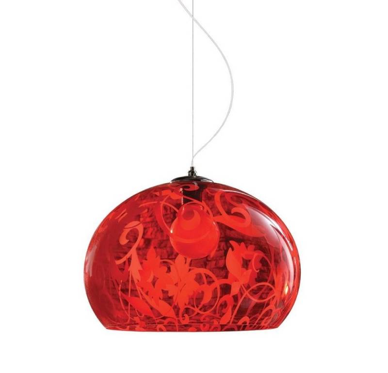 JVmoebel Hängeleuchte Lampen Wandlampe Wandleuchte Kunststoff Stil Luster Rot, Made in Europa von JVmoebel