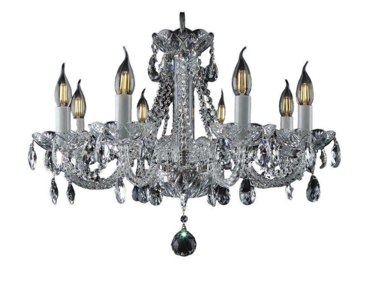 JVmoebel Kronleuchter Bohemia Luster Hänge Lampe Kristall Leuchten Decken Leuchte Lampen, Transparent-Amber, Made in Europa von JVmoebel