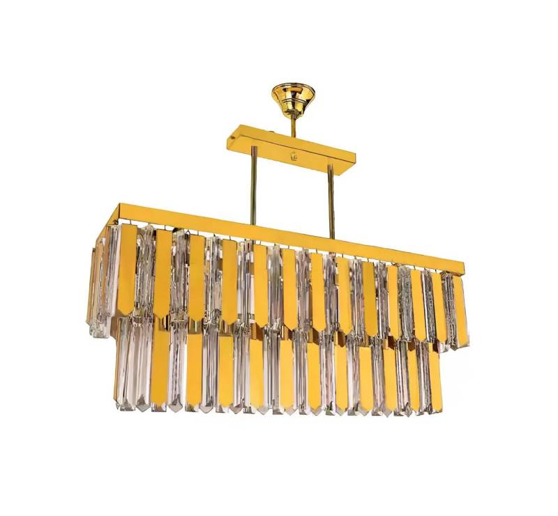 JVmoebel Kronleuchter Gold Design Kronleuchter Decken Leuchte Designer Lampe Wohnzimmer, Leuchtmittel wechselbar, Made in Europa von JVmoebel