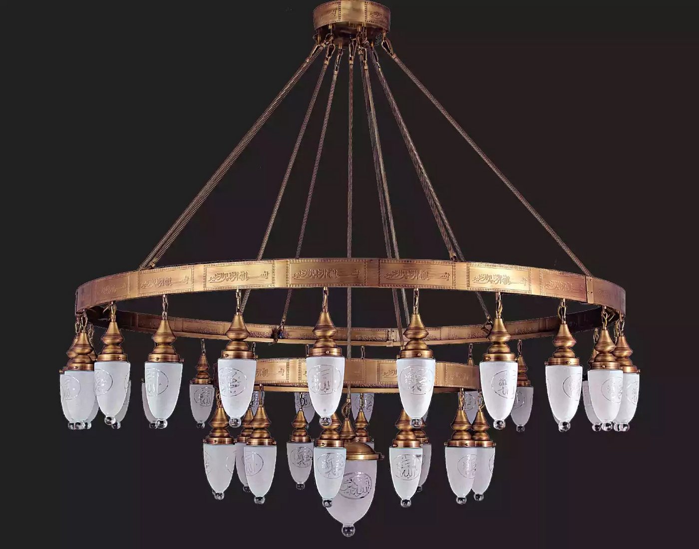 JVmoebel Kronleuchter Goldfarben Kronleuchter Deckenleuchte Lampe Kristalllampe 240x220, Leuchtmittel wechselbar, Made in Europa von JVmoebel