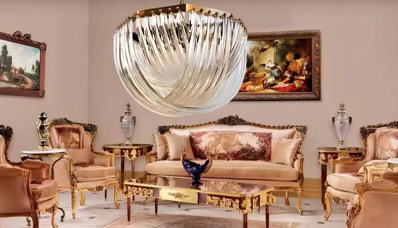 JVmoebel Kronleuchter Kristall Kronleuchter Wohnzimmer Luxus Deckenleuchte Kronleuchter, Leuchtmittel wechselbar, Made in Europa von JVmoebel
