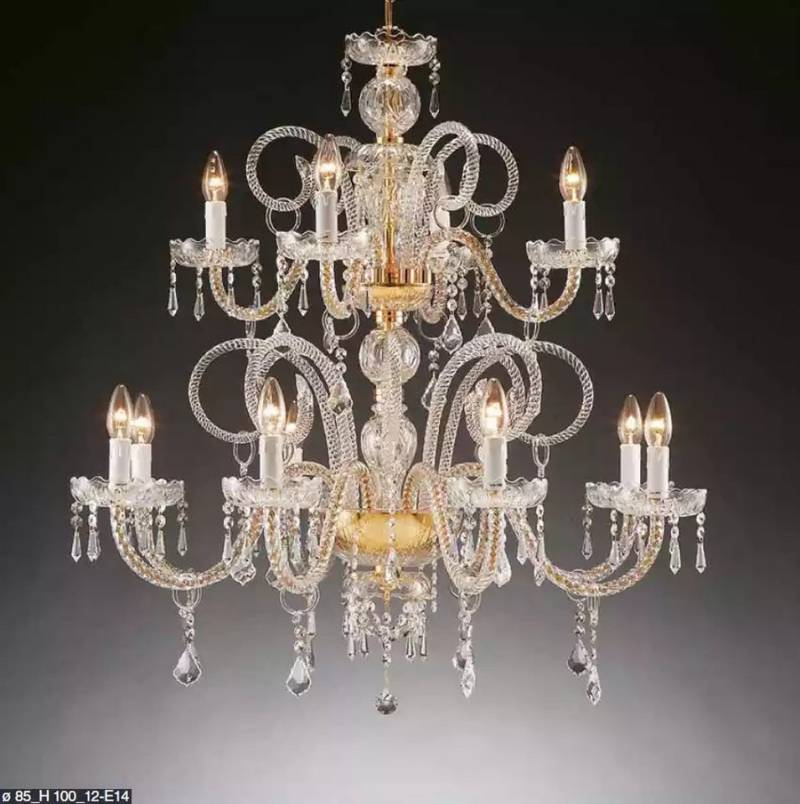 JVmoebel Kronleuchter Kristallkronleuchter Kronleuchter Pendelleuchte Deckenleuchte Lampe, Keine Funktionen, Leuchtmittel wechselbar, Tageslichtweiß, Made in Europa von JVmoebel
