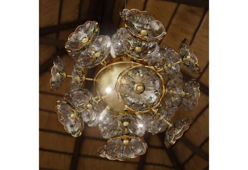 JVmoebel Kronleuchter Elite Bohemia Flower Deckenlampe Designer Lampe Luxus Warmweiß Licht, Warmweiß, Made in Europa von JVmoebel
