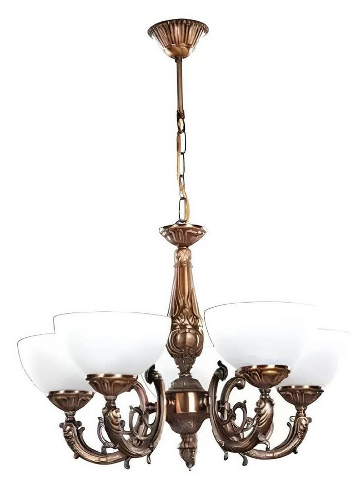 JVmoebel Hängeleuchte Kronleuchter Lüster Deckenleuchter Antique Lampe Glas Gold, Keine Funktionen, Leuchtmittel wechselbar, Made in Europa von JVmoebel
