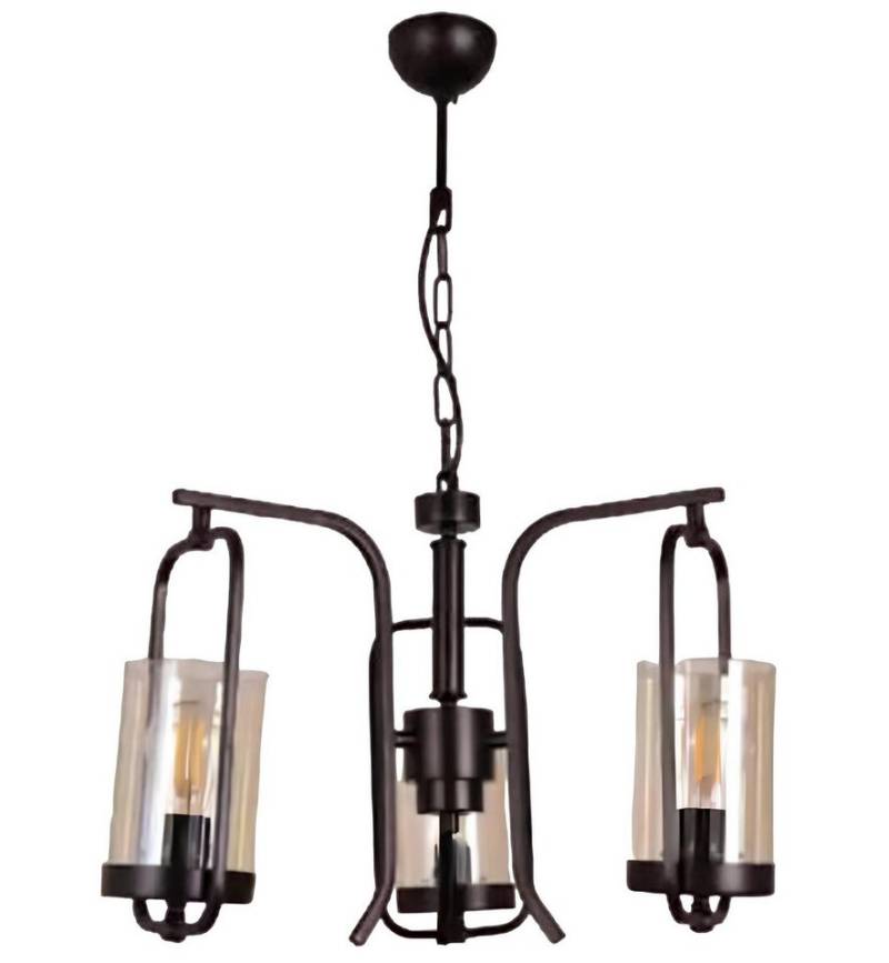 JVmoebel Hängeleuchte Loft Wohnzimmer Deckenlampe Luster Glass Schlafzimmer schwarz, Made in Europa von JVmoebel