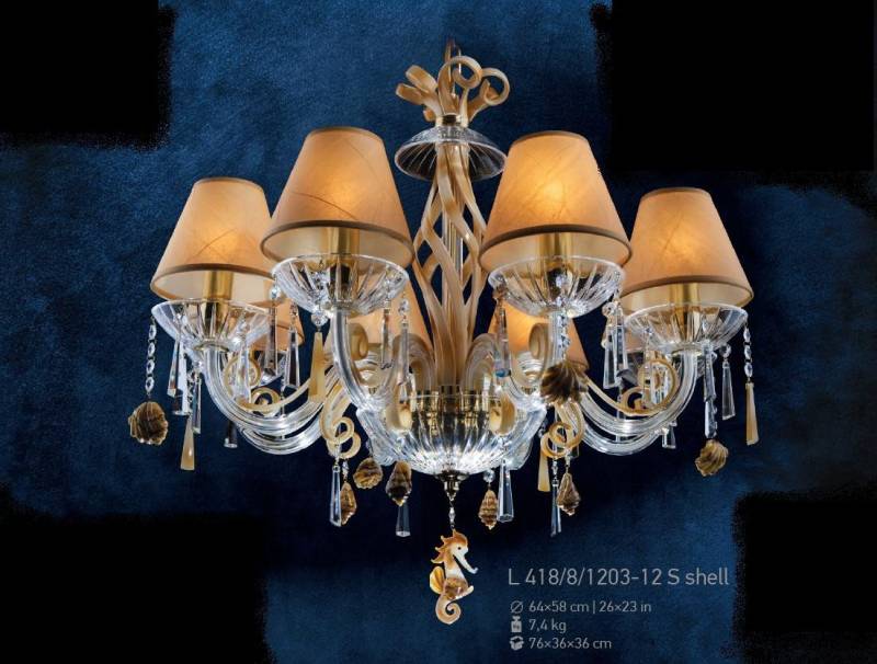 JVmoebel Kronleuchter Luster Kristall Kronleuchter Hängeleuchte Leuchte Bohemia Lampe, Warmweiß, Made in Europa von JVmoebel