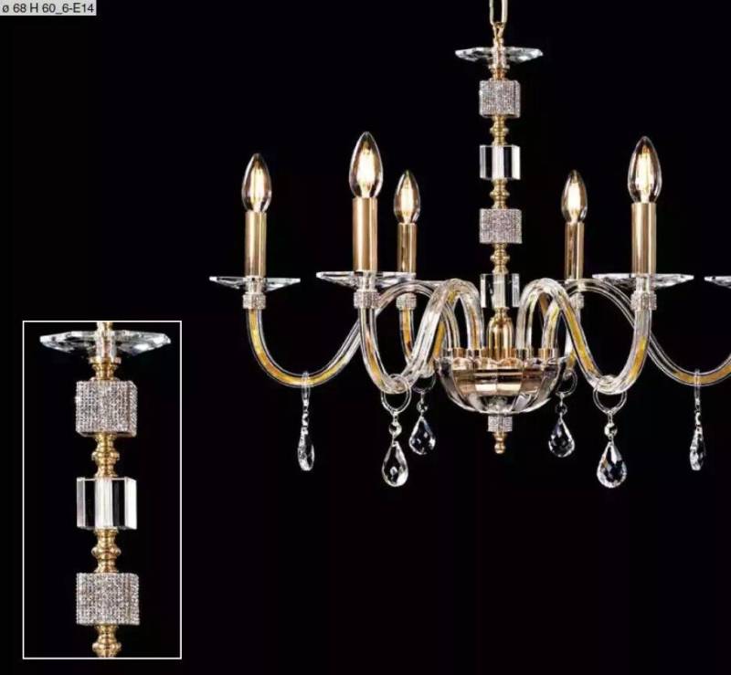 JVmoebel Kronleuchter Luxuriöse Kristall Deckenleuchte Kerzenlampe Deckenlampe Stil Design, Made in Europa von JVmoebel