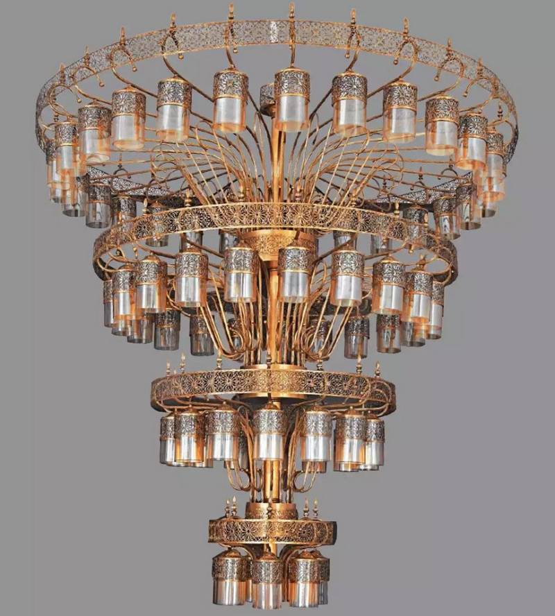 JVmoebel Kronleuchter Luxus Deckenleuchte Leuchten Pendel Kronleuchter 200x350, Leuchtmittel wechselbar, Made in Europa von JVmoebel