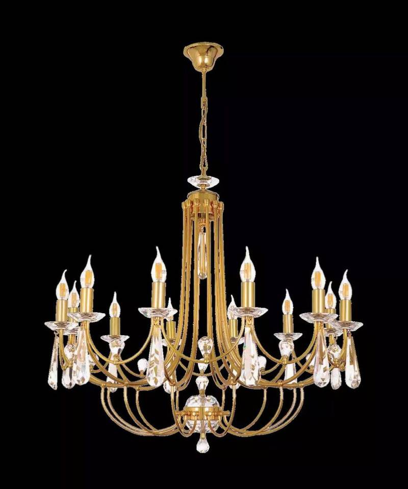 JVmoebel Kronleuchter Luxus Kristall Deckenlampe Kronleuchter Deckenleuchter Gold Art, Leuchtmittel wechselbar, Made in Europa JVmoebel Kronleuchter Luxus Kristall Deckenlampe Kronleuchter Deckenleuchter Gold Art, Leuchtmittel wechselbar, Made in Europa von JVmoebel