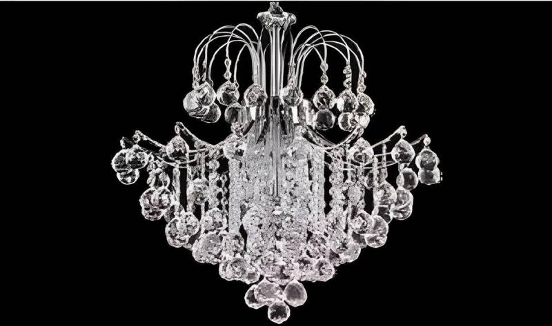 JVmoebel Kronleuchter Luxus Kronleuchter Deckenkristalllampe Silber Lampen Lüster 62 x 93 cm, Leuchtmittel wechselbar, Made in Europa von JVmoebel