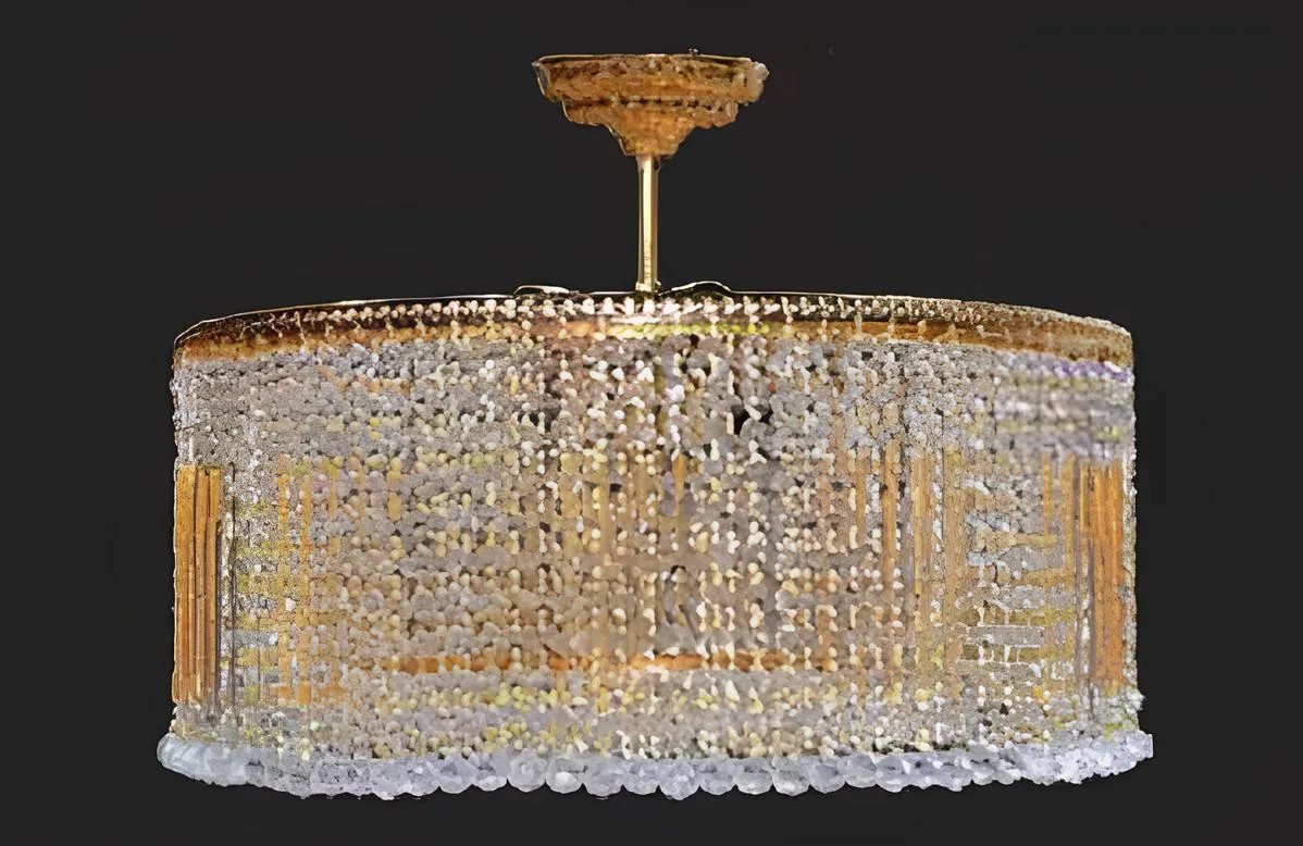 JVmoebel Kronleuchter Luxus Luster Kronleuchter Deckenleuchter Lampen Gold Leuchte, Leuchtmittel wechselbar, Made in Europa von JVmoebel