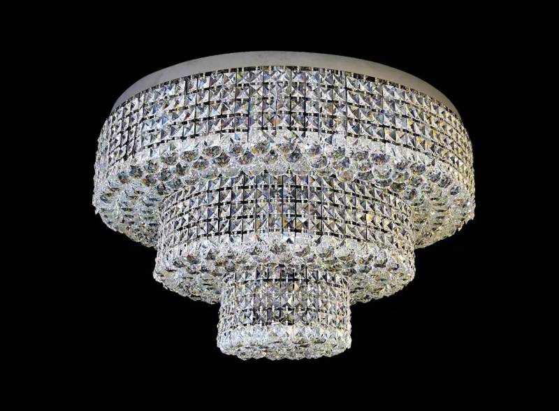 JVmoebel Kronleuchter Modern Hängeleuchte Kronleuchter Kristalllampe Deckenleuchte 80x55, Leuchtmittel wechselbar, Made in Europa von JVmoebel
