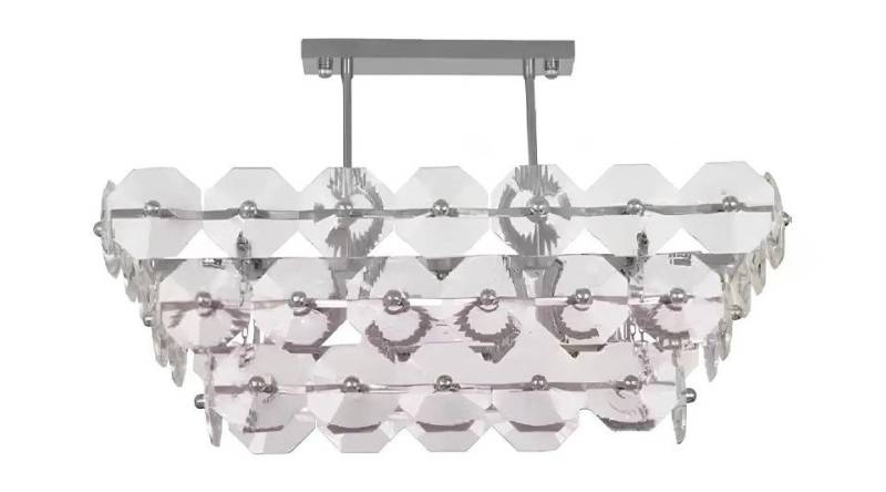 JVmoebel Kronleuchter Silber Kronleuchter Deckenlampe Beleuchtung Wohnzimmer Lampen, Leuchtmittel wechselbar, Made in Europa von JVmoebel