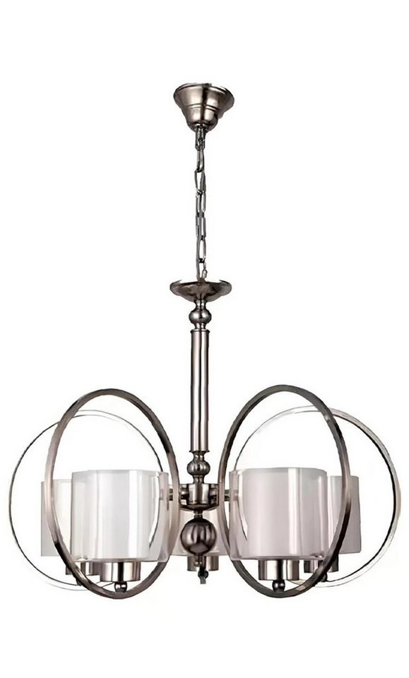 JVmoebel Kronleuchter Silber Kronleuchter Wohnzimmer Deckenleuchte Glas Hängelampe, Leuchtmittel wechselbar, Made in Europa von JVmoebel