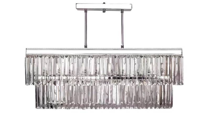 JVmoebel Hängeleuchte Transparent Kronleuchter Deckenleuchte Stil Moderne Wohnzimmer, Leuchtmittel wechselbar, Made in Europa von JVmoebel