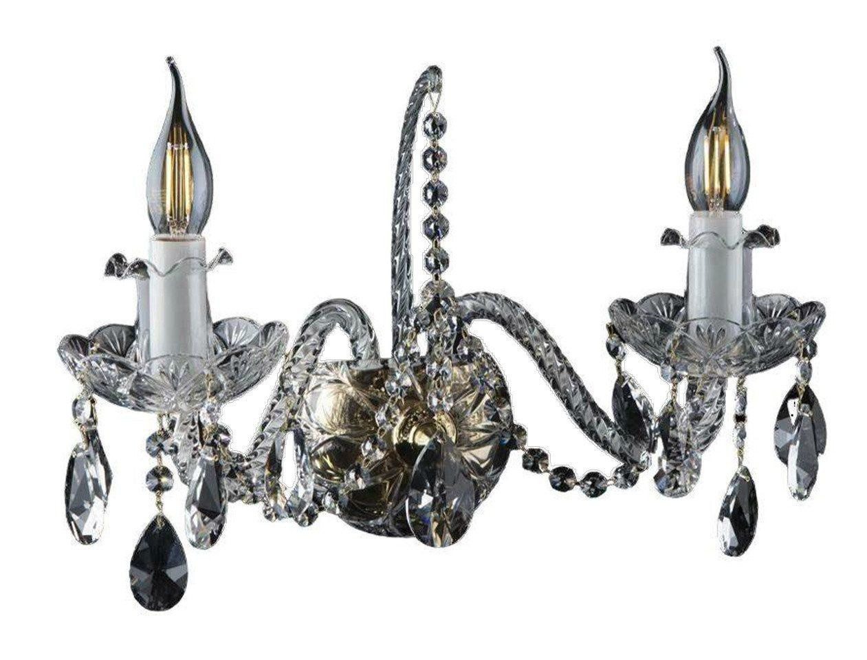 JVmoebel Wandleuchte Luster Bohemia Wandlampe Antik Stil Transparent-Amber Hochwertig, Transparent-Amber, Made in Europa von JVmoebel