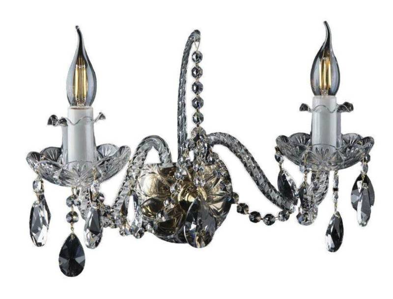 JVmoebel Wandleuchte Luster Bohemia Wandlampe Antik Stil Transparent-Amber Hochwertig, Transparent-Amber, Made in Europa von JVmoebel