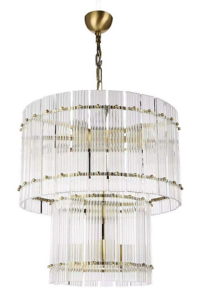 JVmoebel Kronleuchter Weiß Deckenleuchte Deckenlampe Wohnzimmer Glasbeleuchtung Neu, Leuchtmittel wechselbar, Made in Europa von JVmoebel