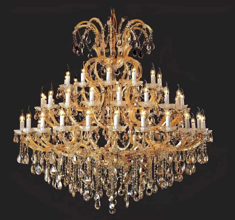 JVmoebel Kronleuchter luxuriöser Kristall Kronleuchter Qualität Lampe Wohnzimmer Luxus, Leuchtmittel wechselbar, Made in Europa von JVmoebel