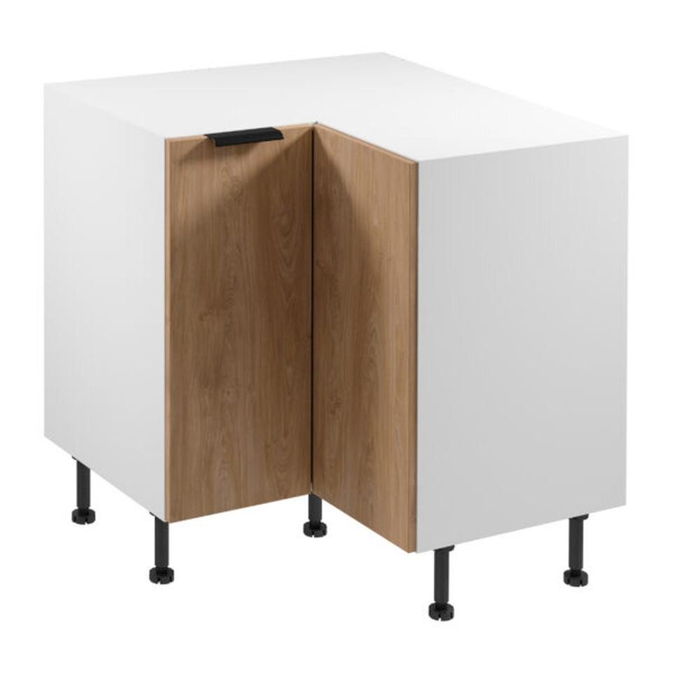 JVmoebel Eckunterschrank Eck-Küchenunterschrank Weiß Holz Küchenschrank Eckschrank 90 cm (1-St) Made in Europe JVmoebel Eckunterschrank Eck-Küchenunterschrank Weiß Holz Küchenschrank Eckschrank 90 cm (1-St) Made in Europe von JVmoebel