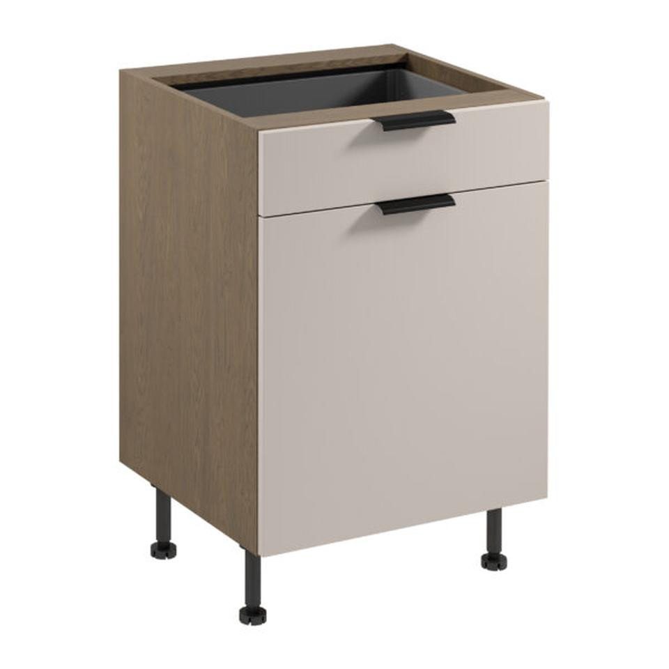 JVmoebel Unterschrank Küchenschrank Holz Braun mit Auszug Schublade Küchenregal Möbel (1-St) Made in Europe von JVmoebel