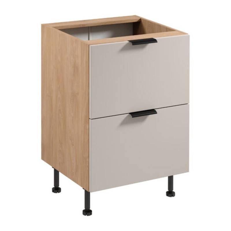 JVmoebel Unterschrank Küchenschrank Unterschrank Holz Beige Weiß mit Schubladen (1-St) Made in Europe von JVmoebel