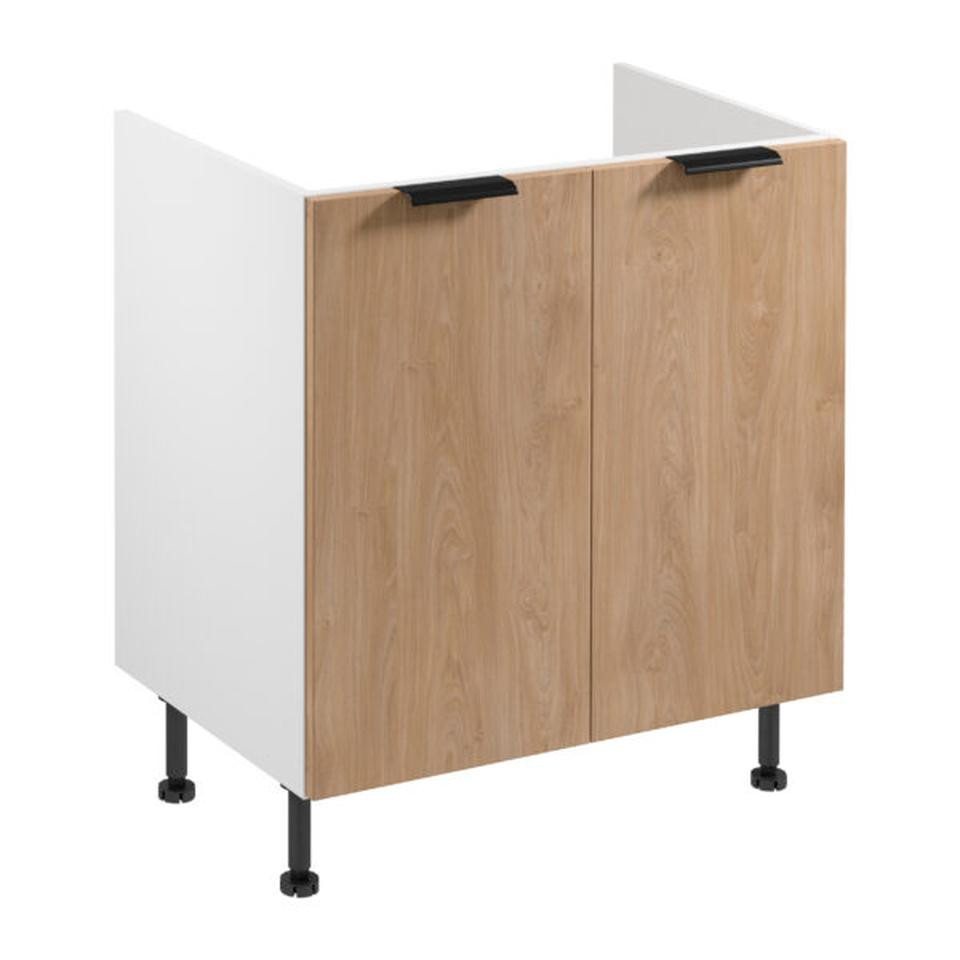 JVmoebel Unterschrank Spülbeckenunterschrank Holz Weiß Küchenschrank Unterschrankmodul (1-St) Made in Europe von JVmoebel