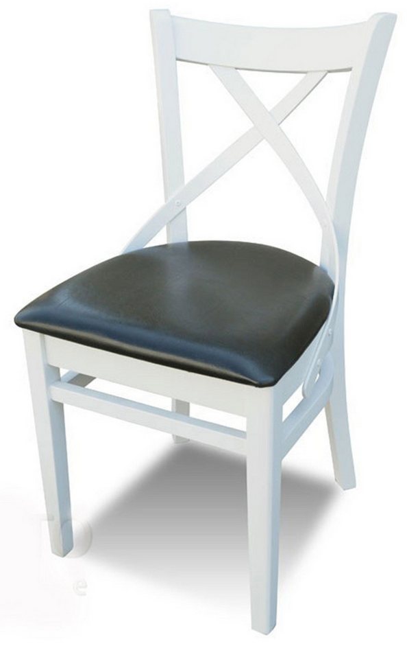 JVmoebel Küchenstuhl Massivholz Lederstuhl Designmöbel Stühle Moderner Esszimmerstuhl, Made in Europa von JVmoebel