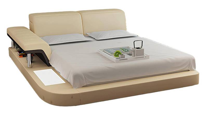 JVmoebel Kunstlederbett Designer Bett Polsterbett Luxusbett Doppelbett Ehebett Betten (1-tlg., Bett LB8806), Made in Europa von JVmoebel