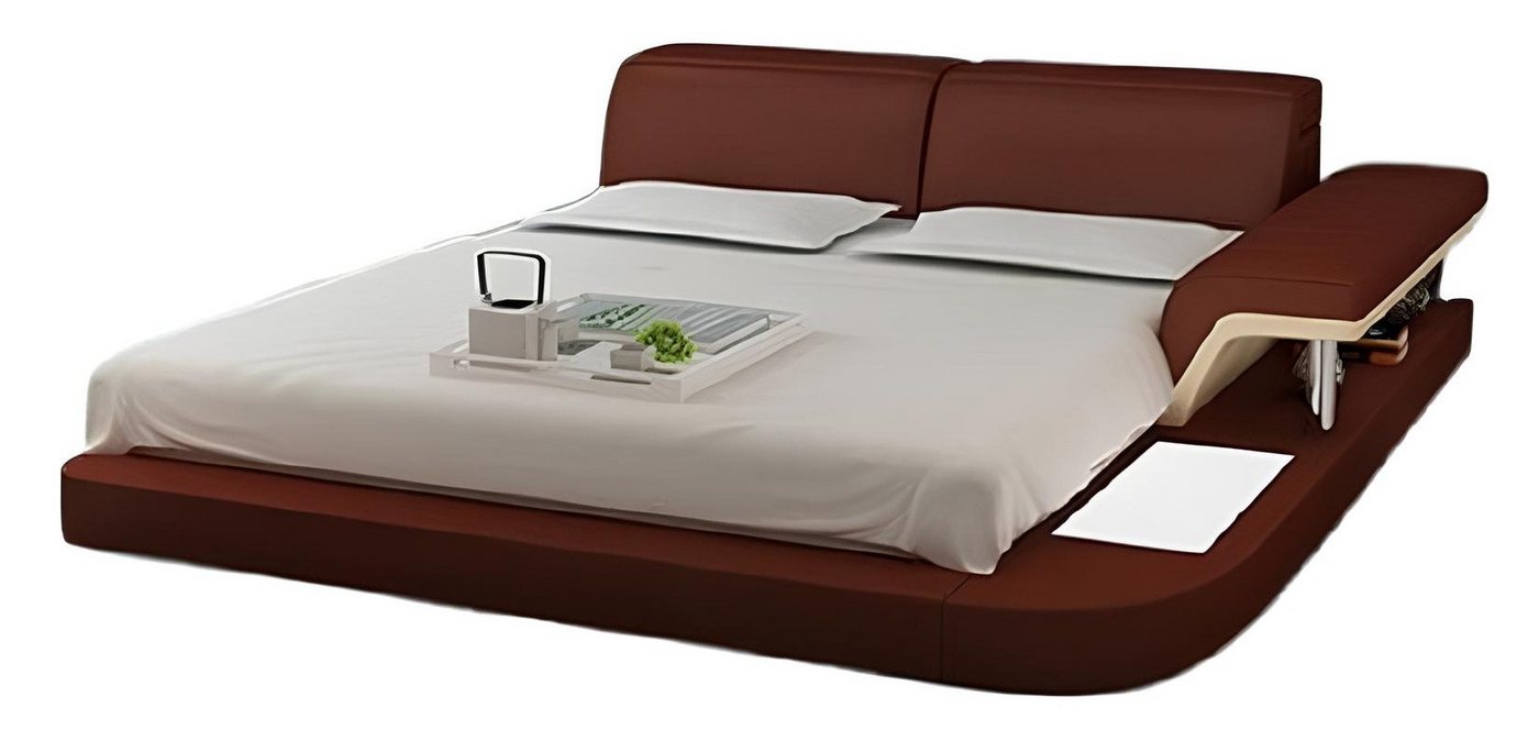 JVmoebel Kunstlederbett Designer Bett Polsterbett Luxusbett Doppelbett Ehebett Betten (1-tlg., Bett LB8806), Made in Europa von JVmoebel