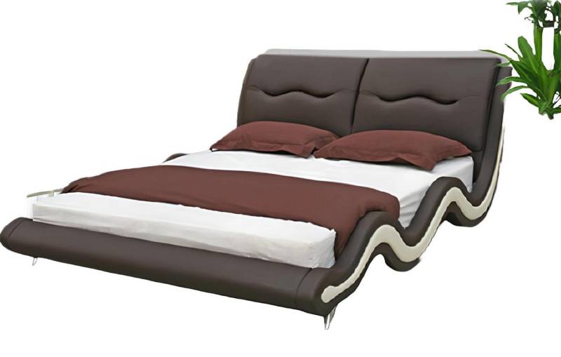 JVmoebel Kunstlederbett LEDERBETT POLSTERBETT *MADE IN EU* MORSKIE 160 / 180x200 cm DOPPELBETT (1-tlg., Bett Morskie), Made in Europa von JVmoebel