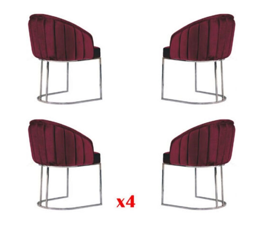 JVmoebel Loungesessel, Esszimmer 4x Stuhl Design Polstersitz Stühle Garnitur Sessel Lounge von JVmoebel