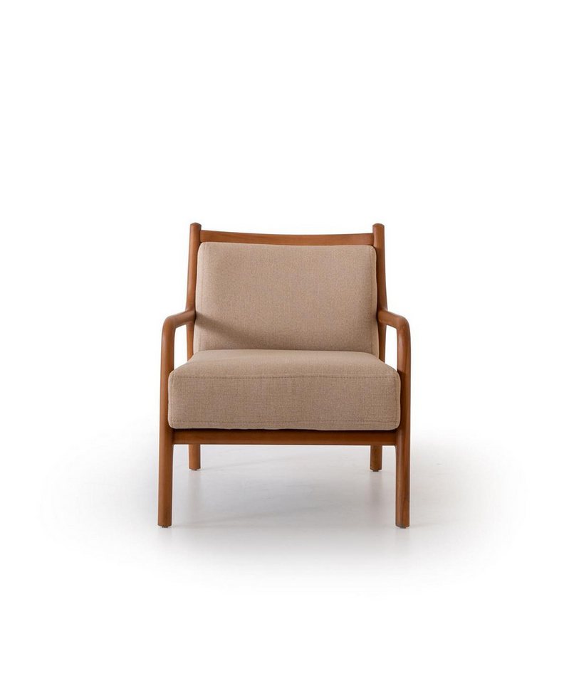 JVmoebel Loungesessel Beiger Polstersessel im modernen Design für Ihr Wohnzimmer (1-St., 1x Sessel), Made in Europa von JVmoebel