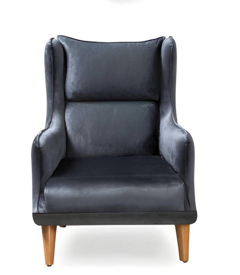 JVmoebel Loungesessel Blauer Fernsehsessel aus Stoff - Loungesessel für Wohnzimmer & Schl... (1-St), Made in Europe von JVmoebel