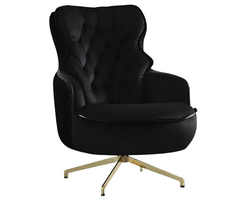 JVmoebel Loungesessel Designer Sessel Club Lounge 1-Sitzer Polster Schwarz Textil Polyester (1-St), Made in Europe von JVmoebel